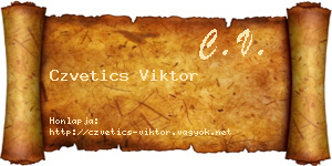 Czvetics Viktor névjegykártya